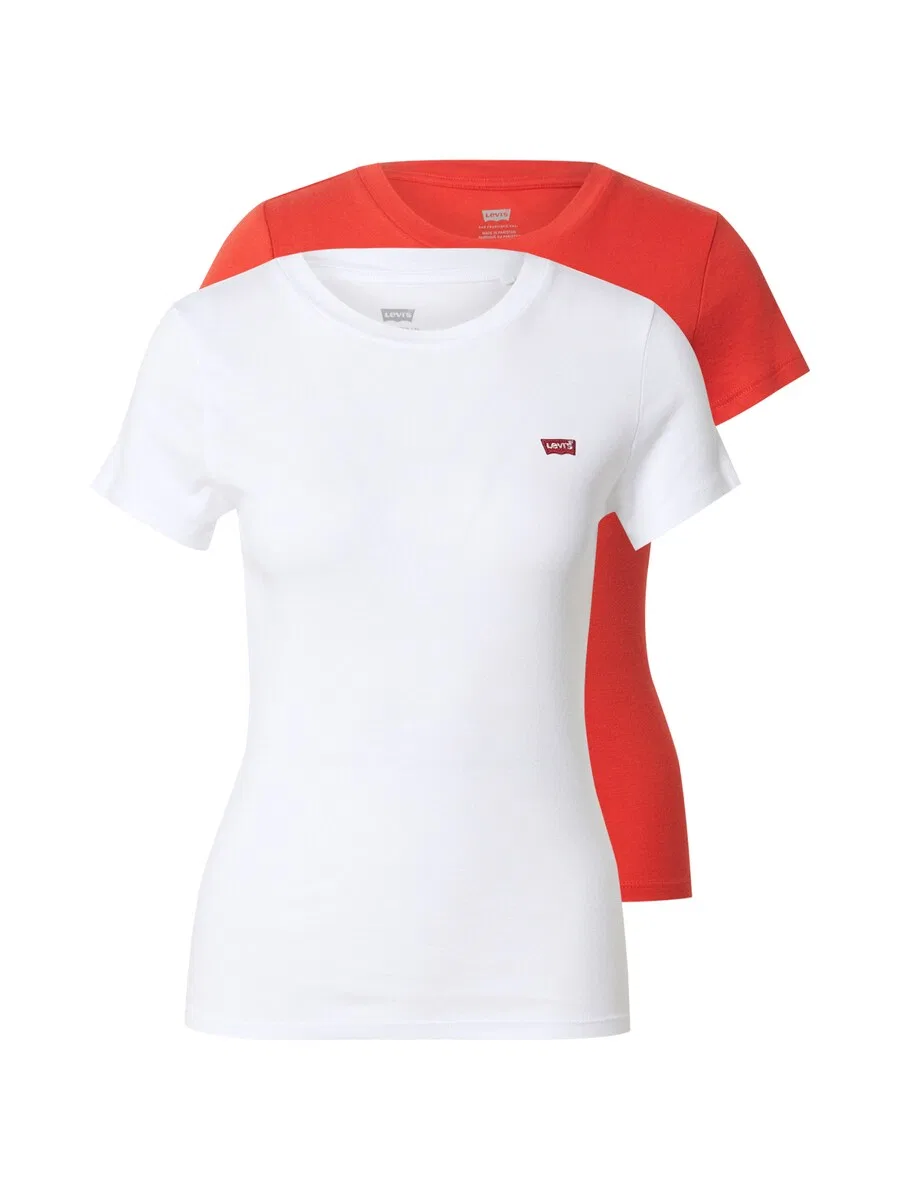 Комплект из двух футболок LEVI'S «Essential Tee» красного и белого цвета