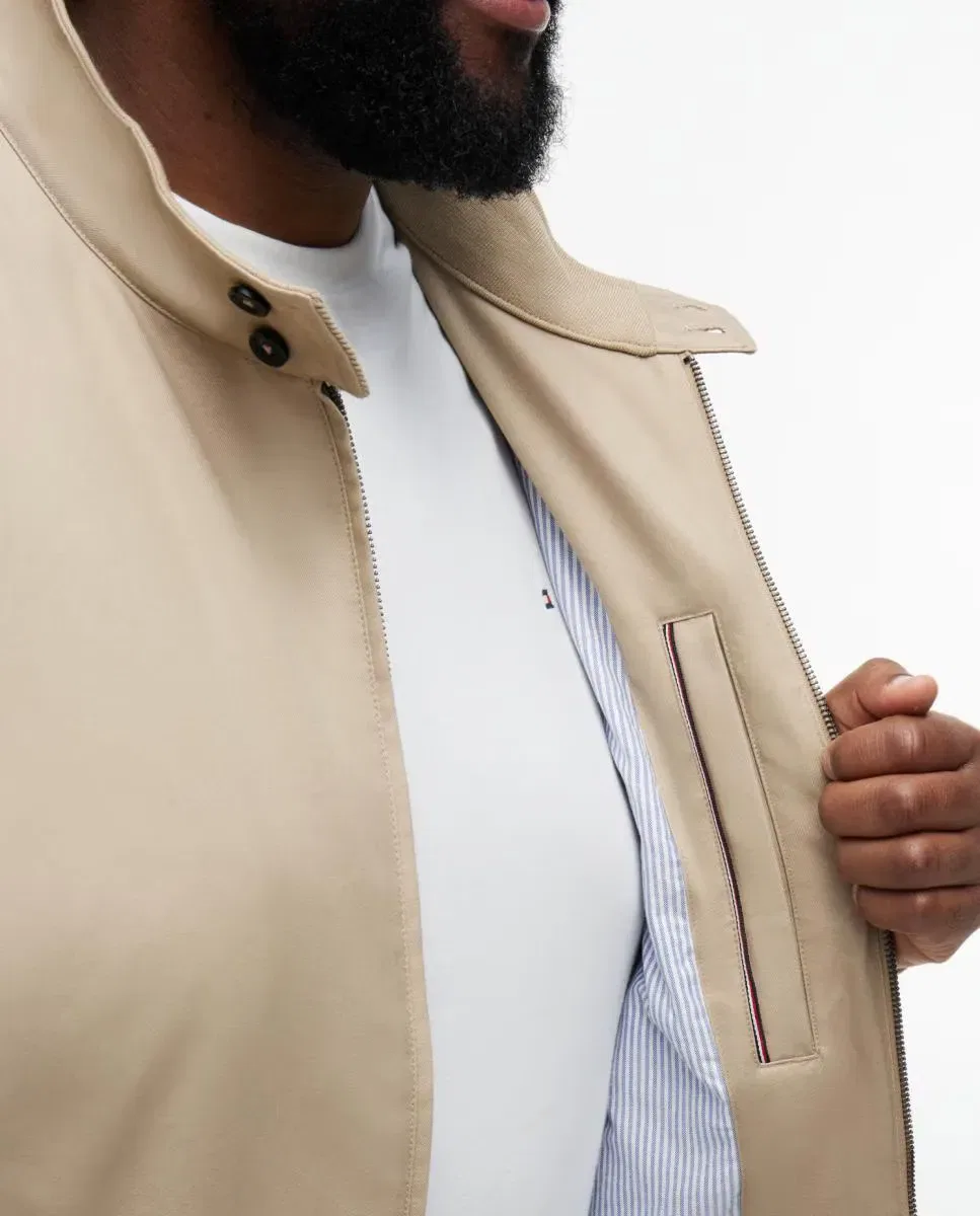 Мужская куртка-авиатор из хлопка Tommy Hilfiger, Beige — фото 4