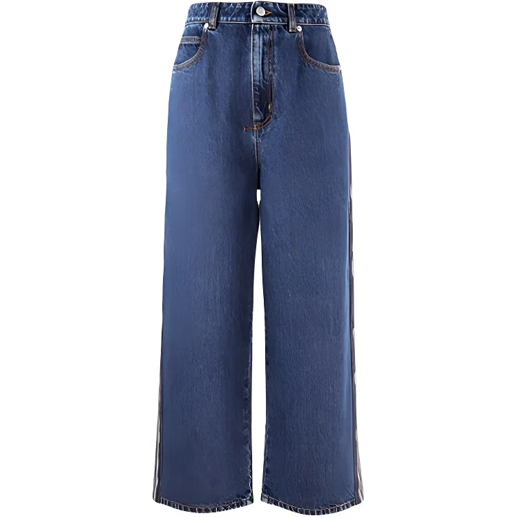Джинсы женские широкие Denim Blue Alexander McQueen