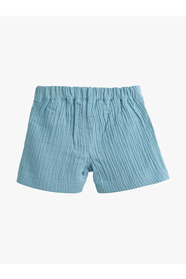 Детские шорты для мальчиков в полоску Milk & Muffin, Light Blue — фото 4