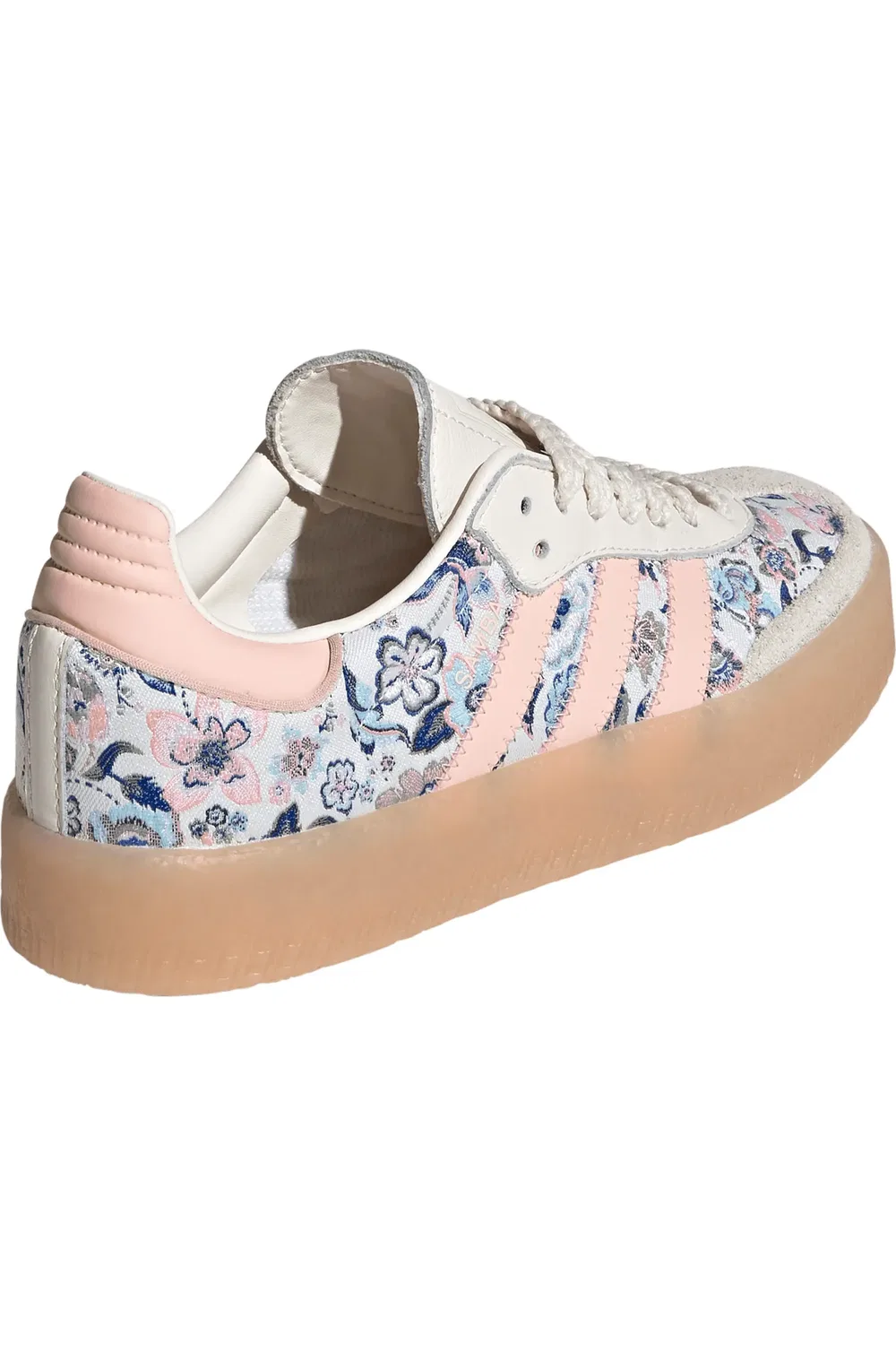 Кроссовки детские на платформе Samba adidas, Off White/Blush Pink/Gum 3 — фото 2