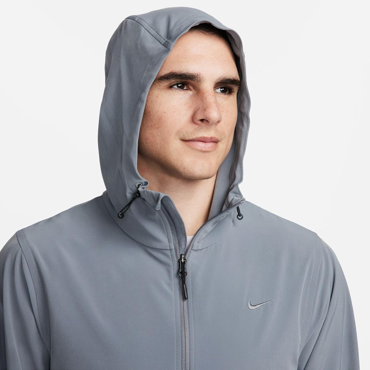 Куртка Nike Men Unlimited Repel с капюшоном и универсальной защитой, Smoke Grey/Black/Smoke Grey — фото 4