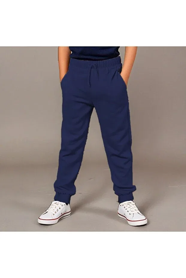 Детские спортивные штаны для девочек с эластичным поясом Nacar Çarşı, Navy Blue