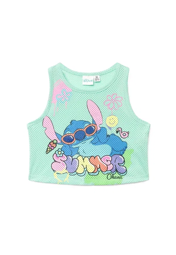Топ с принтом Disney Classics Stampa Terranova, Verde Acqua Chiaro, светло-бирюзовый
