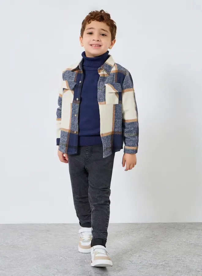 Styli Куртка в клетку для мальчиков, navy blue — фото 2