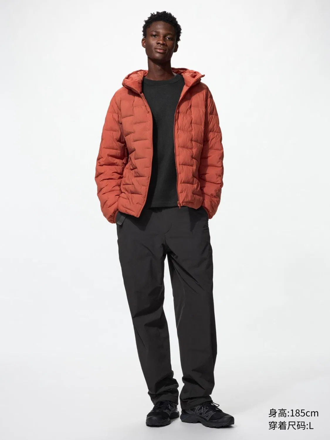 Брюки утепленные удлиненные Uniqlo, черный