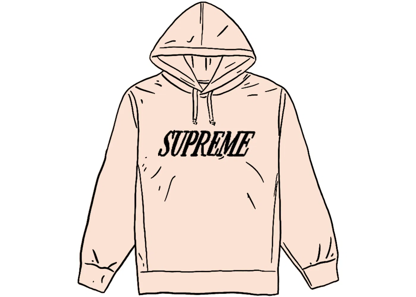 Мужской худи с принтом Supreme Crossover Hooded Sweatshirt Supreme, Natural