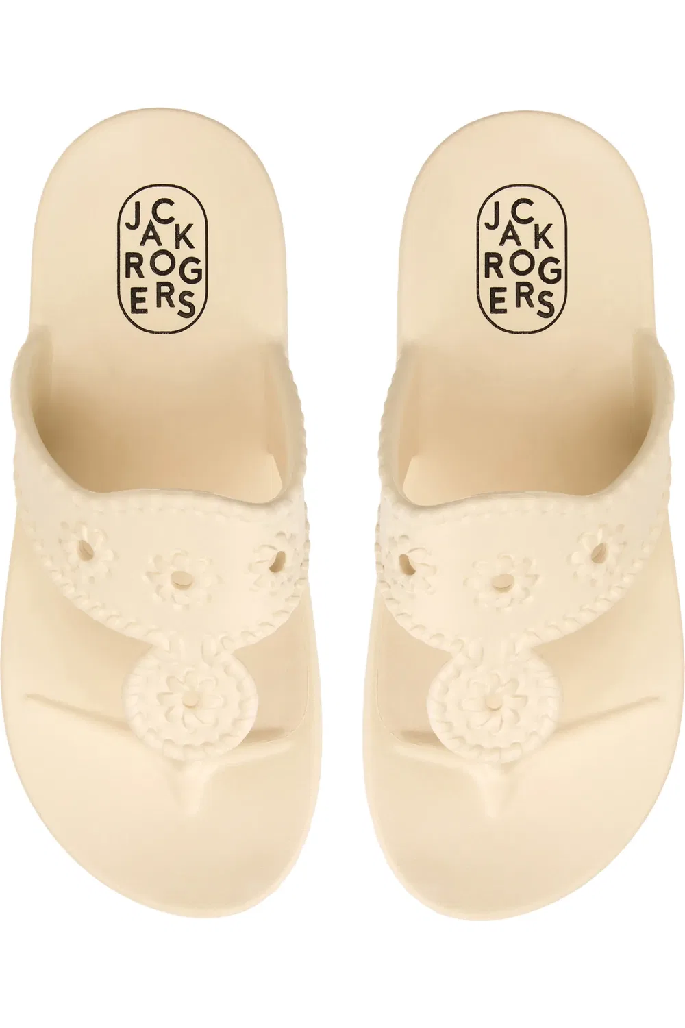Детские сандалии водонепроницаемые Jacks Flip Flop Jack Rogers, Cream — фото 4