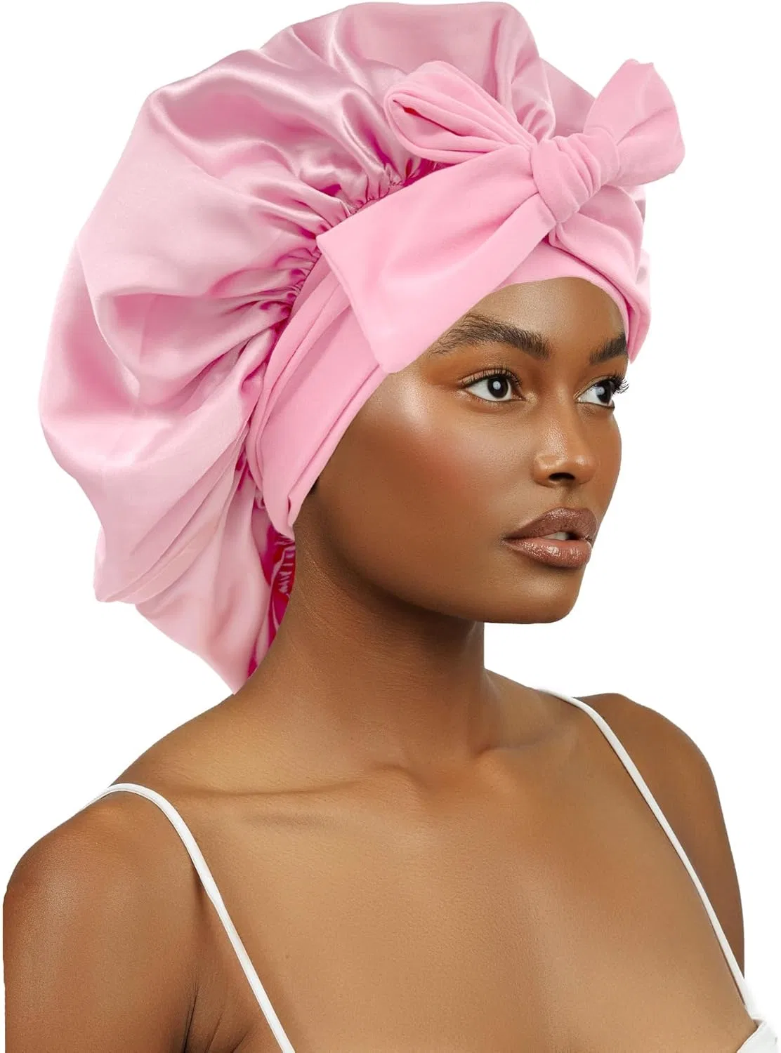 Шелковый чепчик для сна, AUHKARUS, Pink