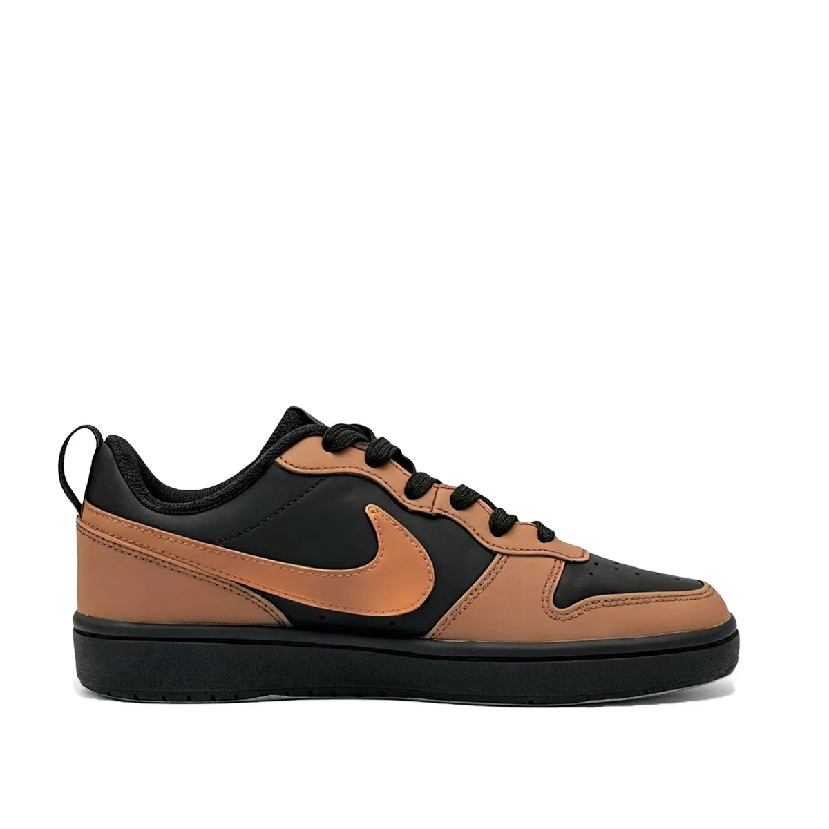 Детские кроссовки для скейтбординга с кожаным верхом Nike Court Borough, Black Brown — фото 3