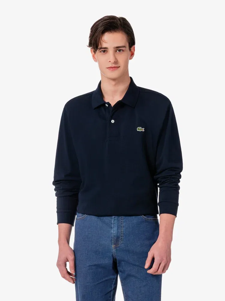 Футболка с длинным рукавом French Regular Fit Basic LACOSTE, Navy