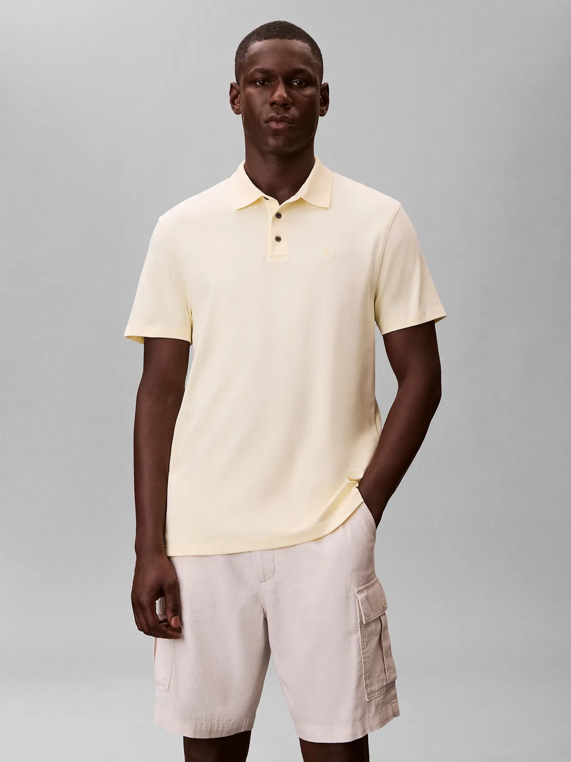 Рубашка Calvin Klein пастельно-желтого цвета — фото 2