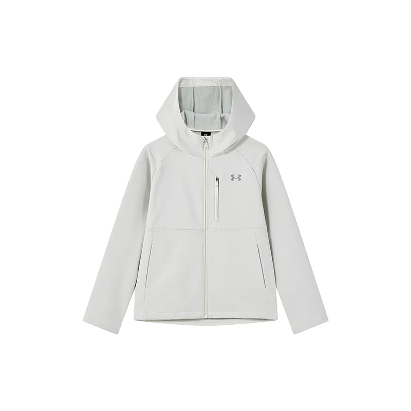 Детская куртка с капюшоном с принтом Under Armour, Cream White
