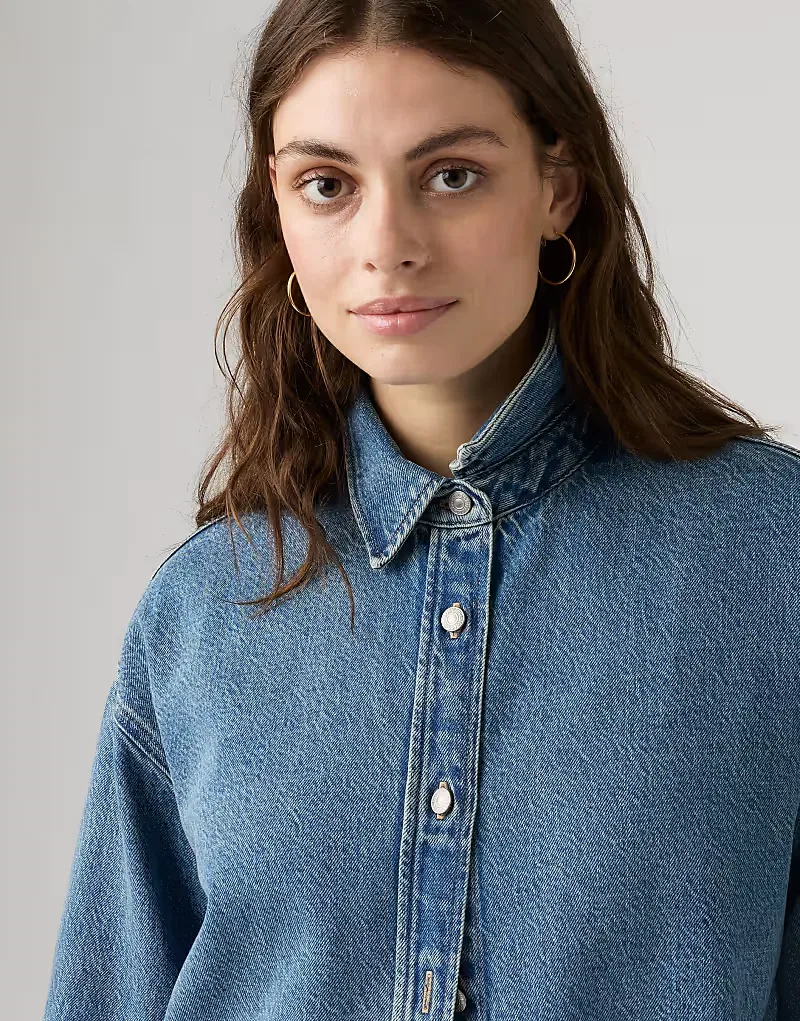 Рубашка джинсовая легкая Jordan Levi's, синий — фото 3