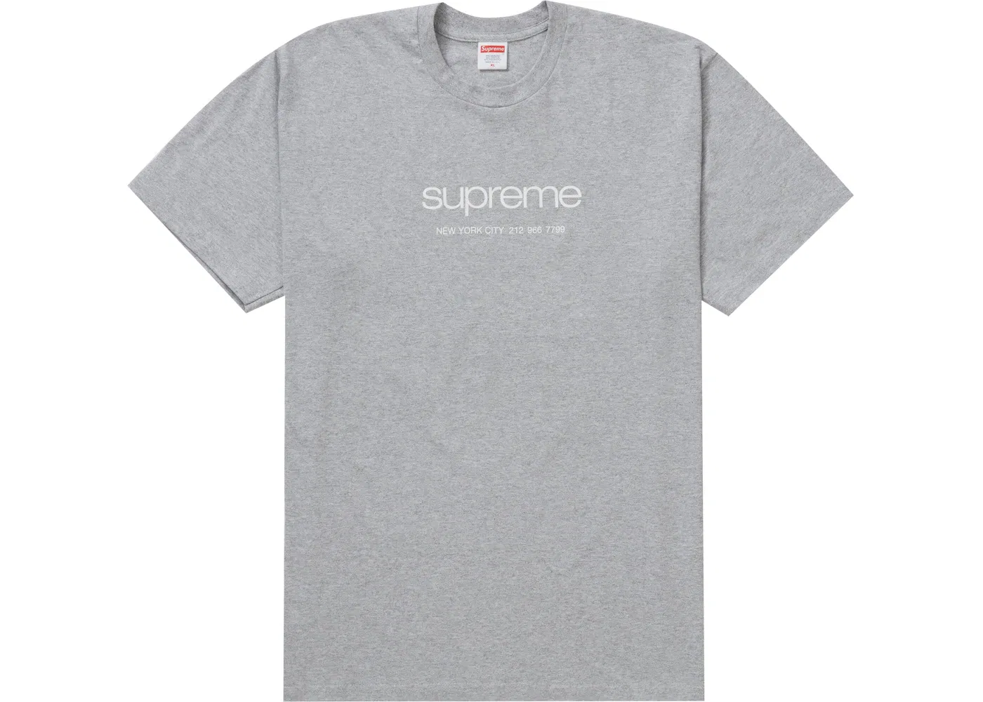 Мужская футболка с принтом Supreme Shop Tee, Heather Grey