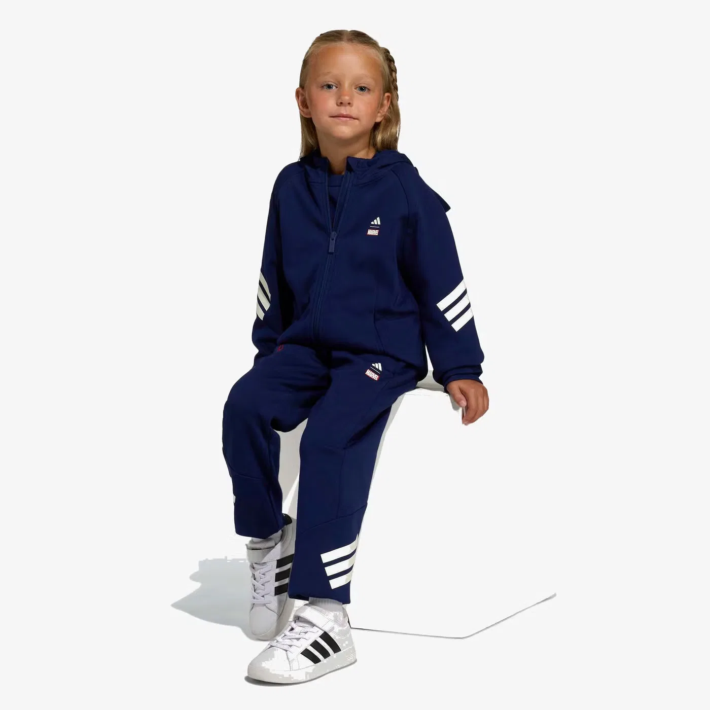 Олимпийка с принтом Marvel Spider-Man Adidas, темно-синий — фото 4