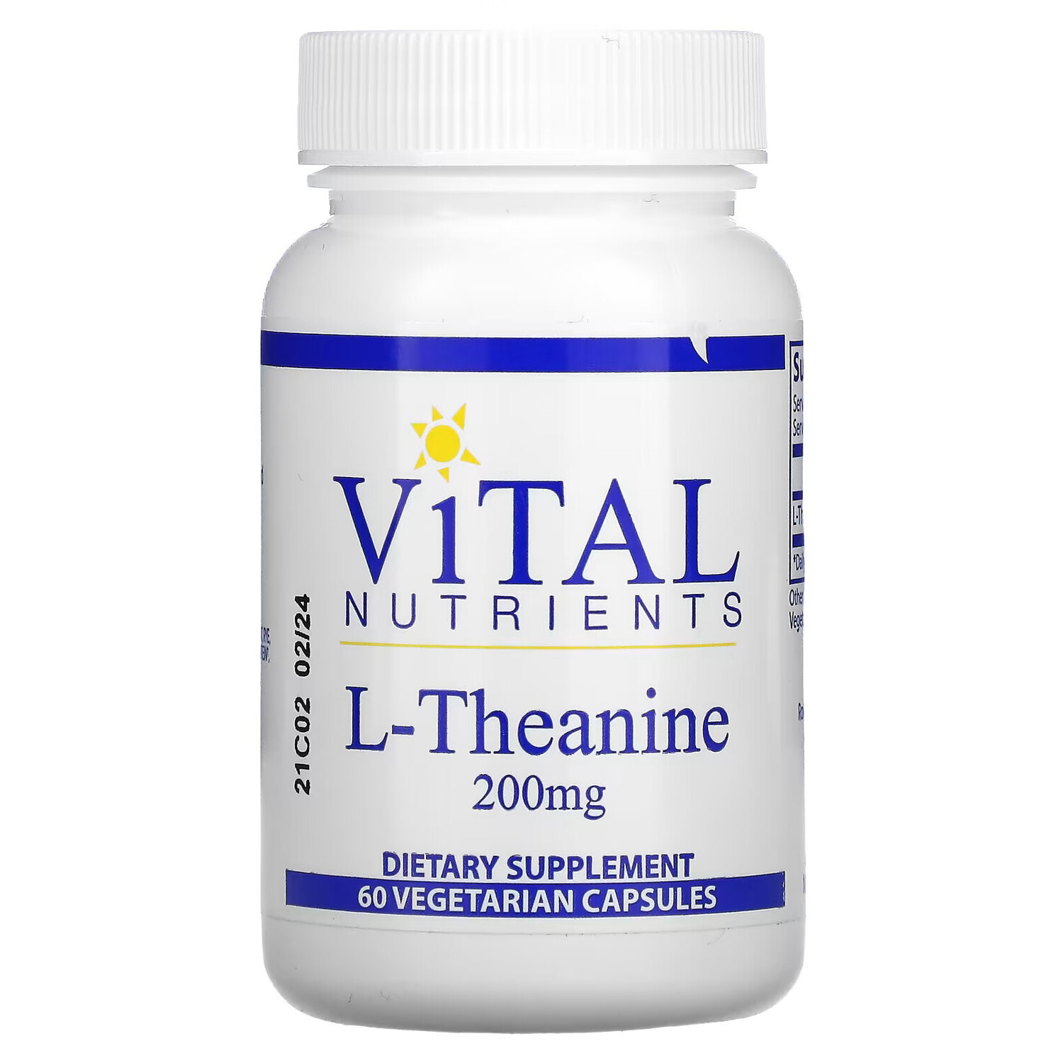 

Vital Nutrients, L-теанин, 200 мг, 60 вегетарианских капсул
