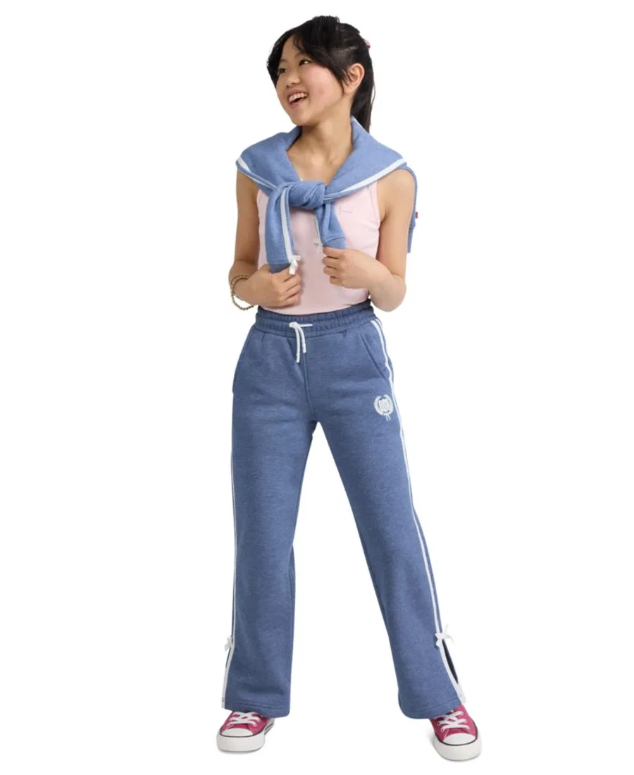 Штаны широкие из трикотажа с эластичным поясом Levi's, Bijou Blue Heather — фото 4