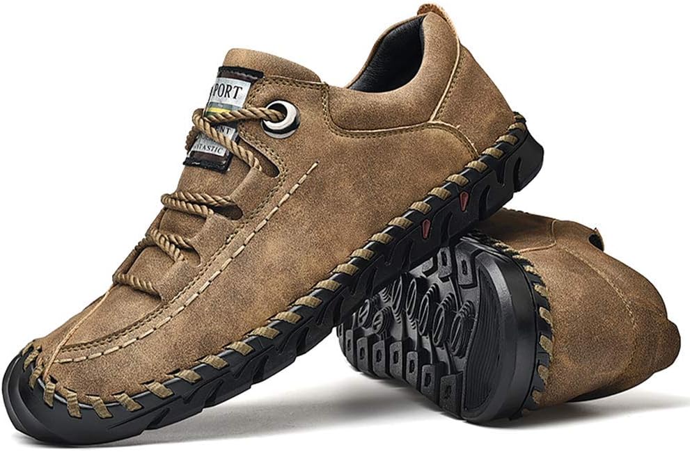 

Мужские легкие повседневные кожаные лоферы YONGJIA с шнуровкой, ручной работы, для работы, хаки