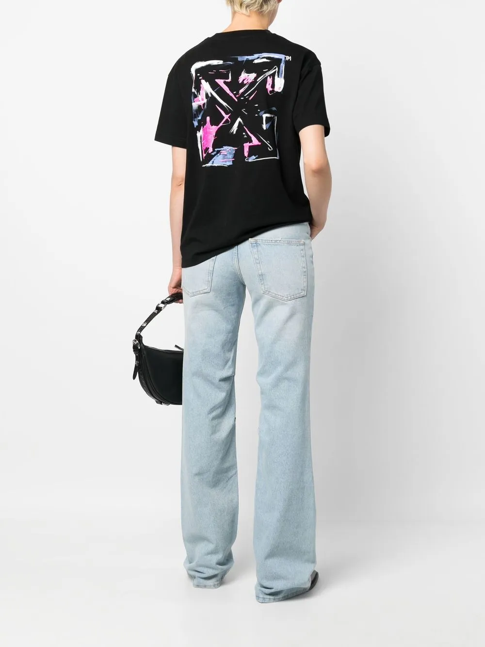 Расклешенные джинсы Bleach Baby OFF-WHITE, синий — фото 2