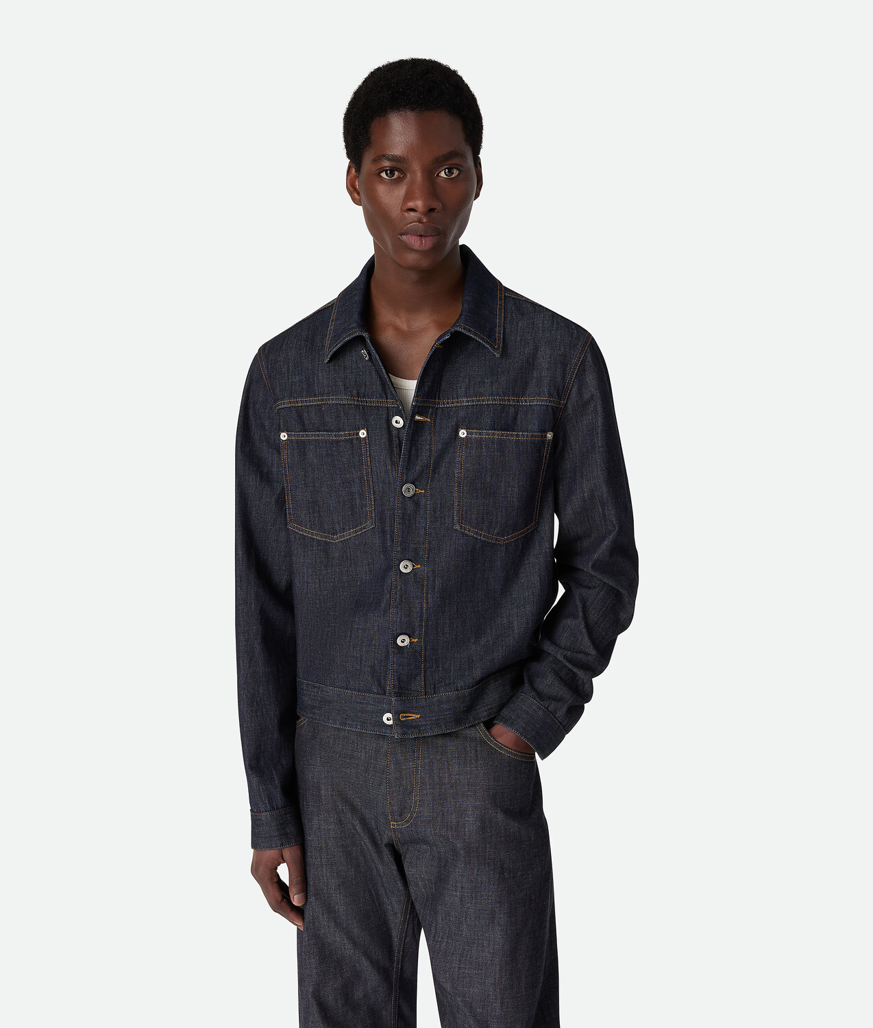 

Indigo denim jacket BOTTEGA VENETA, индиго