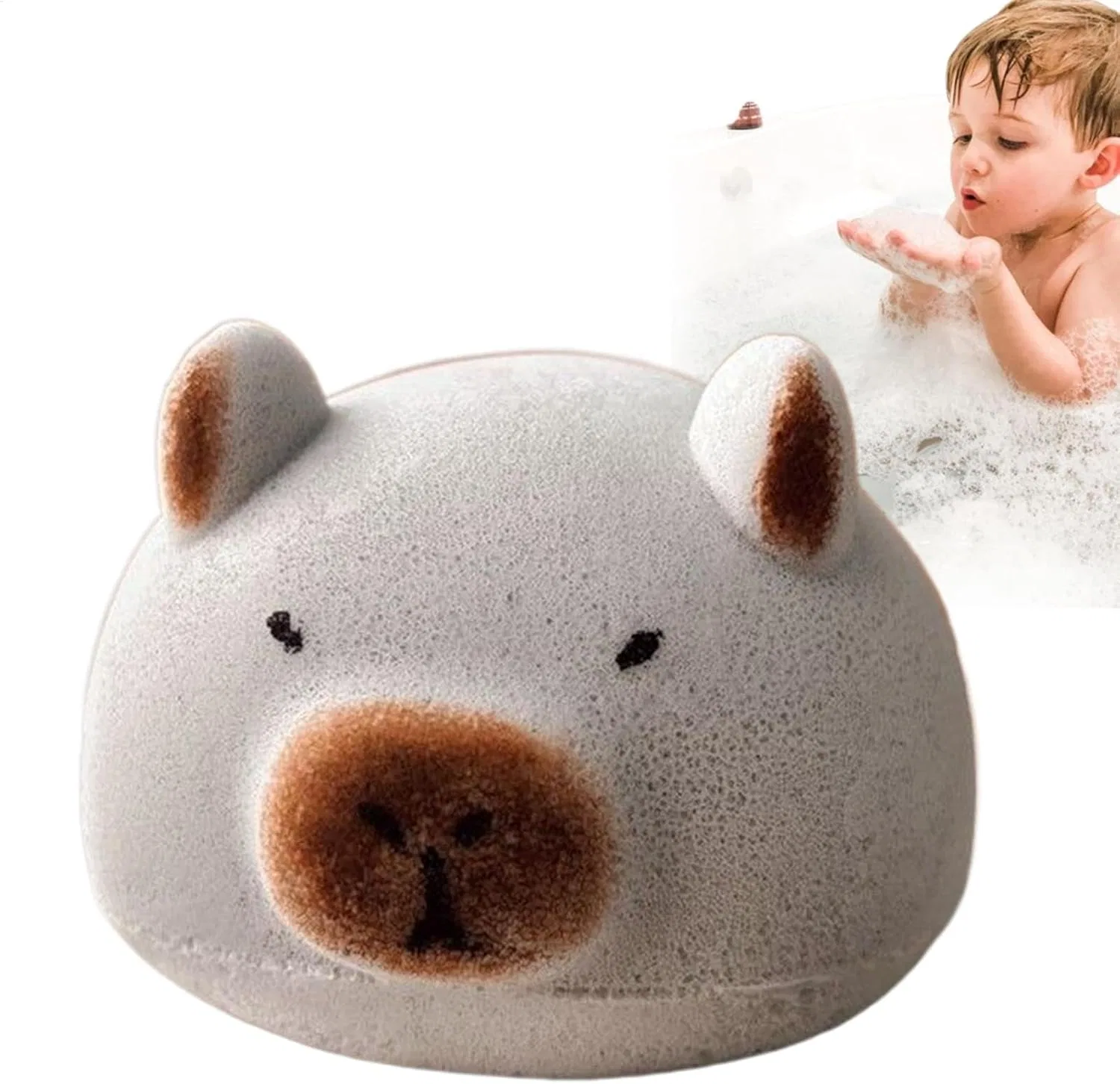 Мочалка для душа Capybara, Capybara Bath Schwamm, серая Générique — фото 4