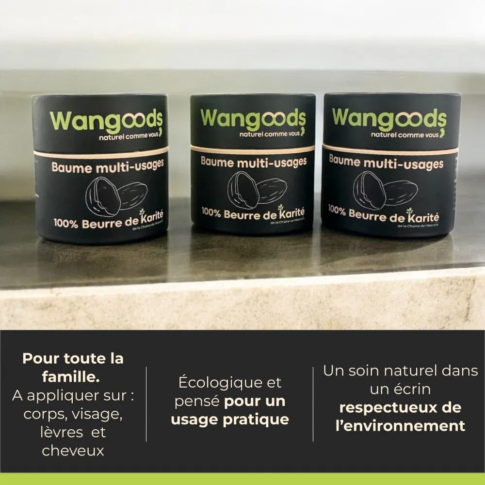 Многоцелевой бальзам, Pure Shea Butter, Wangoods, набор 3 x 50 г — фото 4