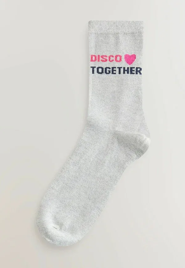 Носки 2 пары с блестками Disco together slogan sparkle ankle socks Next, navy blue, темно-синий — фото 2