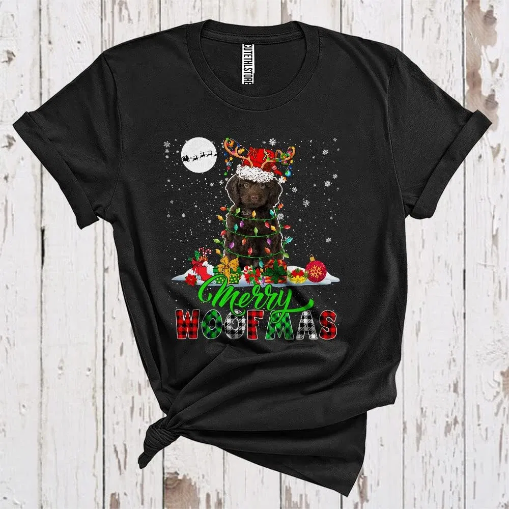 Футболка с принтом Merry Woofmas, Black — фото 2