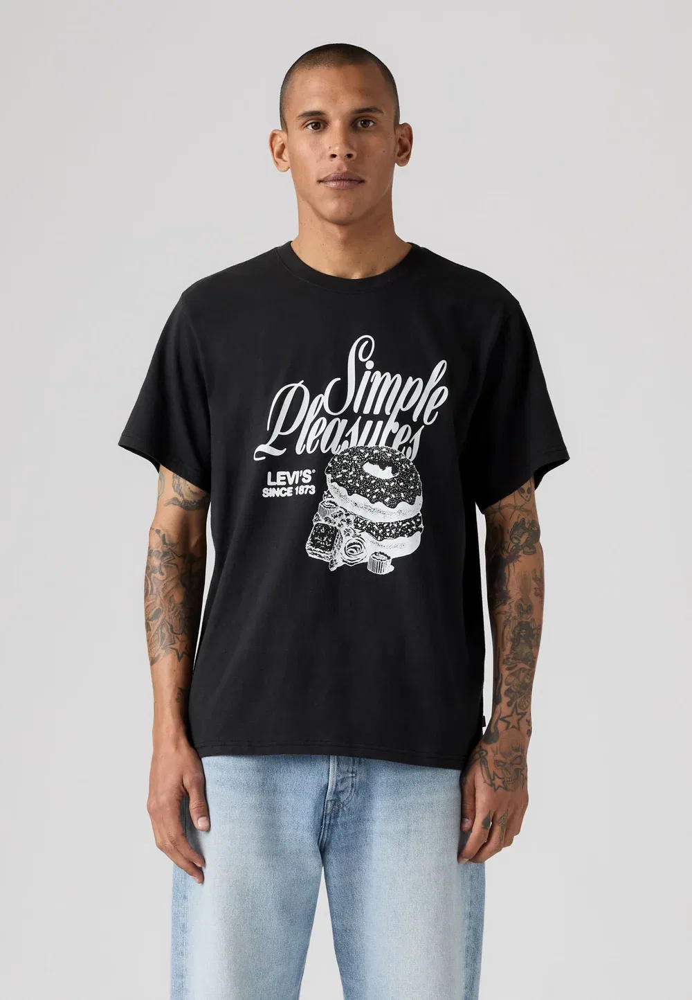 Футболка свободного кроя с принтом Levi'S, Jet Black