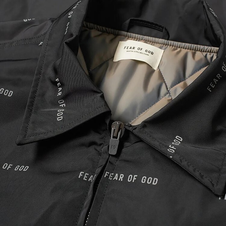 Куртка Fear of God All Over Print Nylon Field Jacket 'Black', черный — фото 3