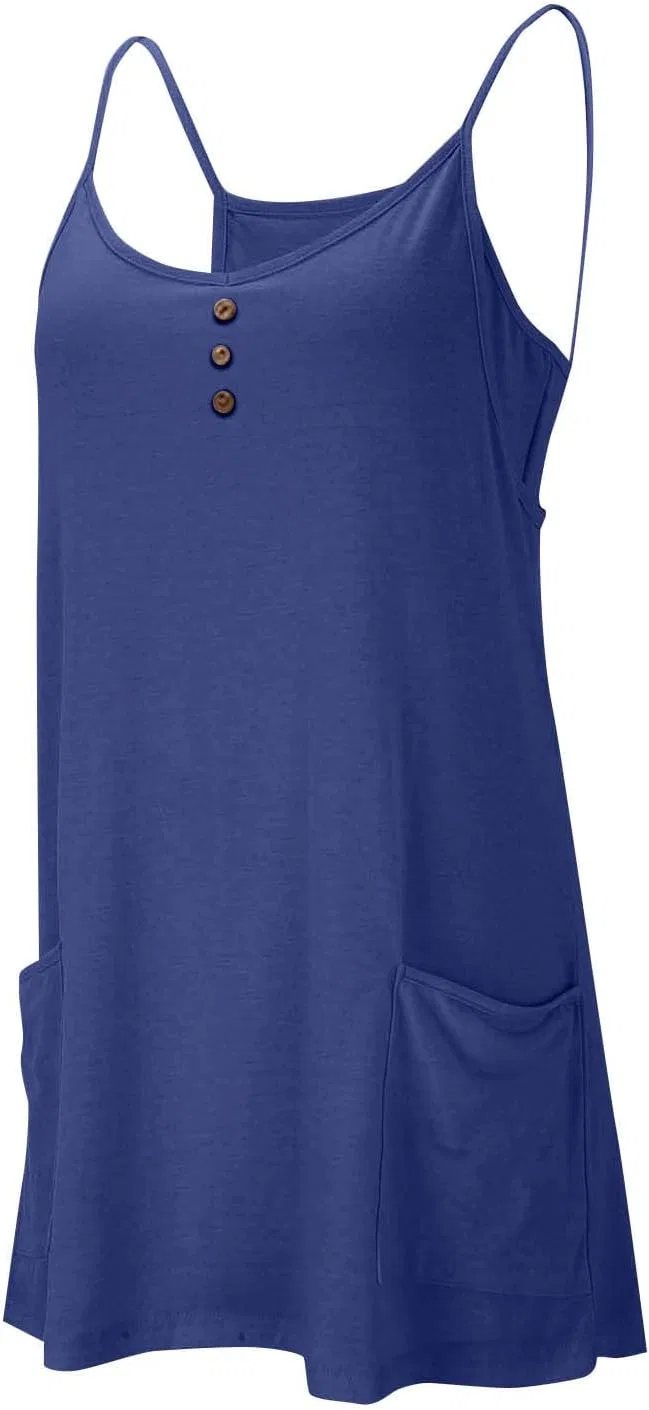 Женское теннисное платье с шортами Athletic Romper Dress, Blue — фото 4