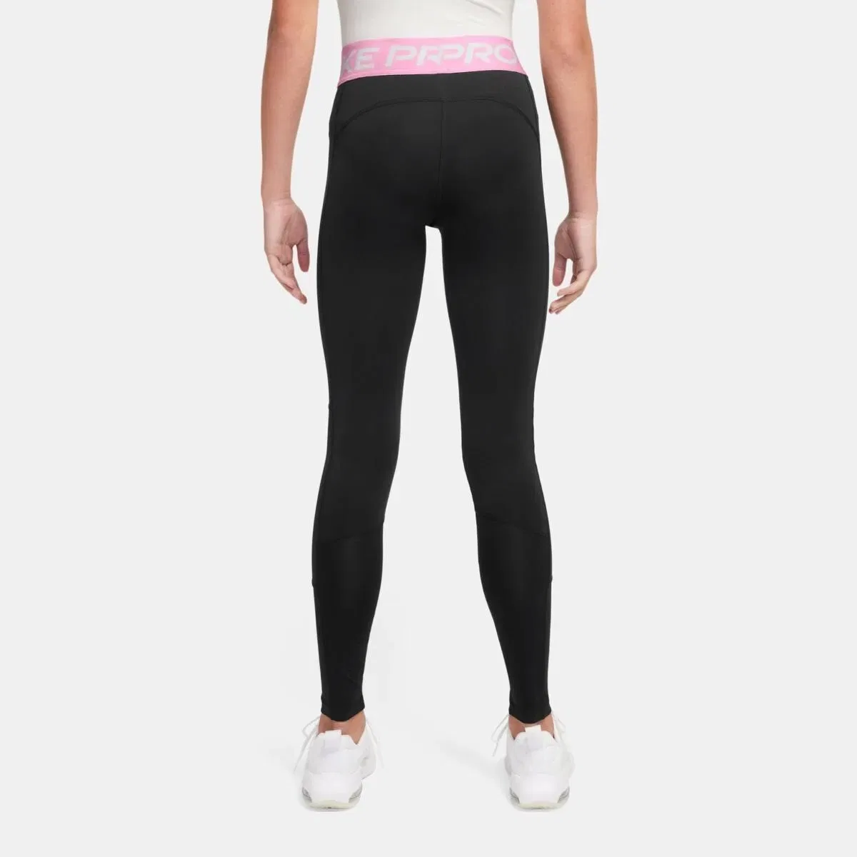 Детские леггинсы для девочек с принтом Nike Pro Dri-FIT Leggings Nike, Negro — фото 2