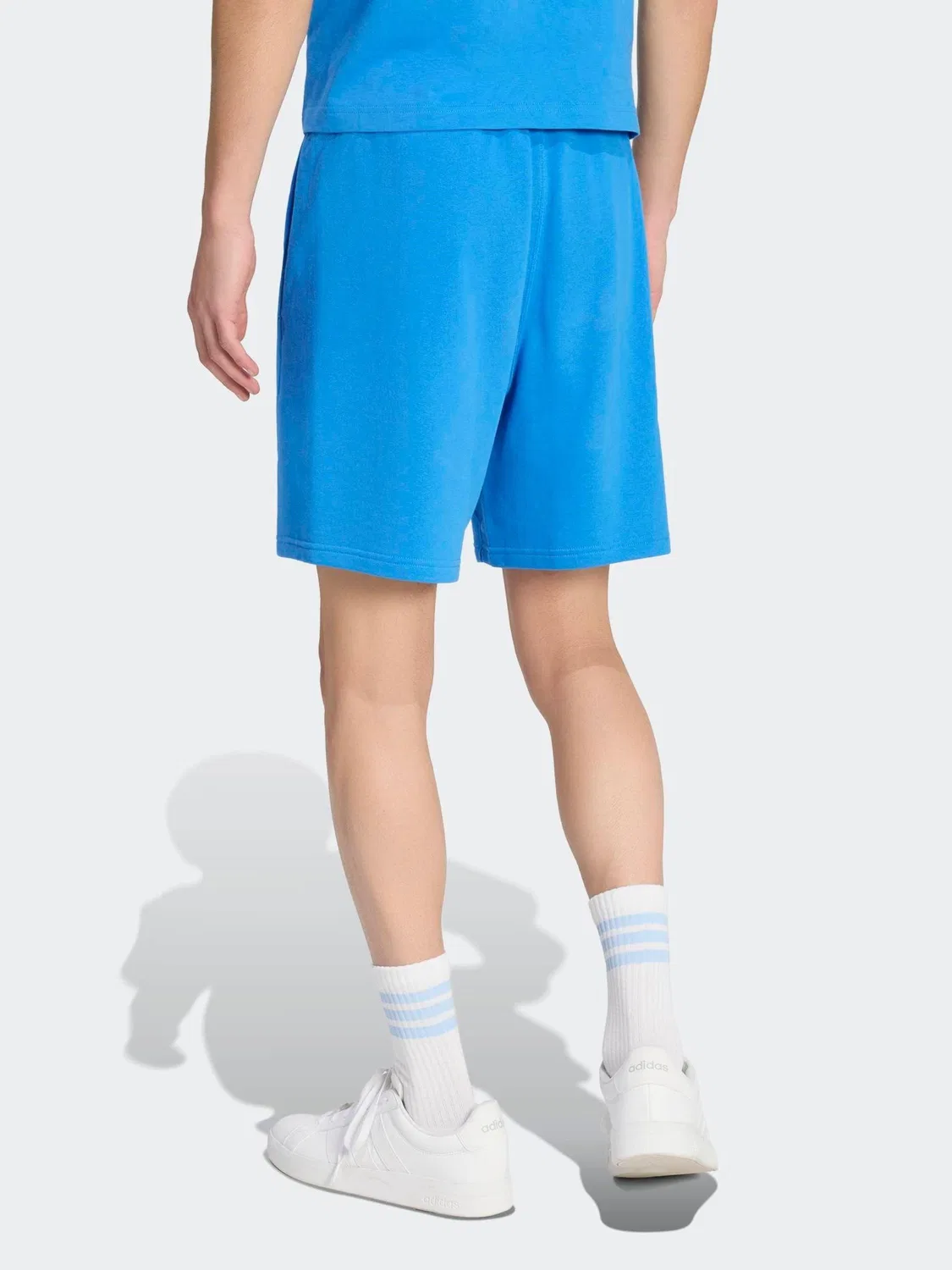 Шорты из французского футера adidas All Szn, синие — фото 2