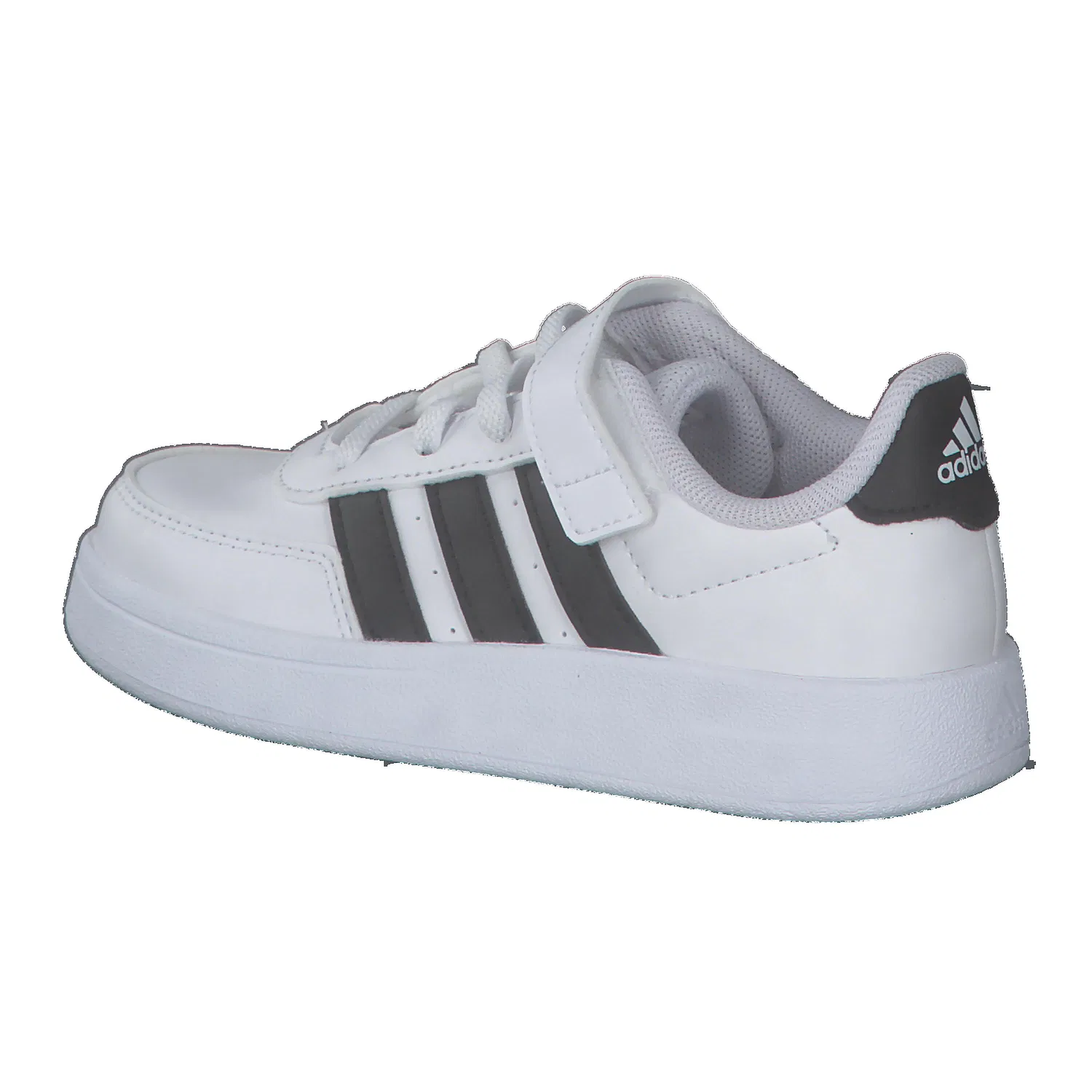 Детские кроссовки для мальчиков с ремешком на липучке Breaknet 2.0 EL K Adidas, Weiss Schwarz — фото 3