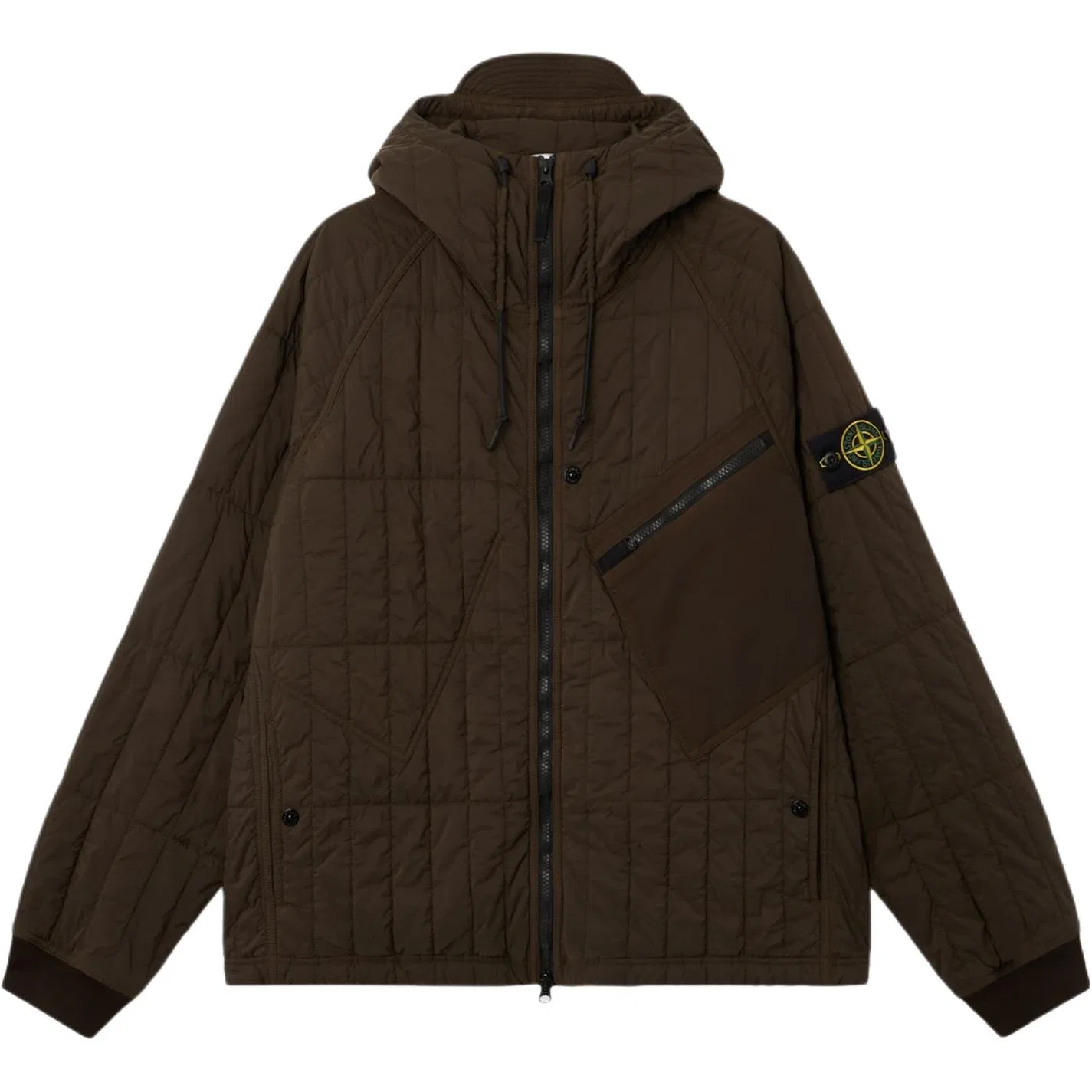 Мужское пальто-пуховик с капюшоном Модель FW26 Puffer Jackets STONE ISLAND, Coal Gray