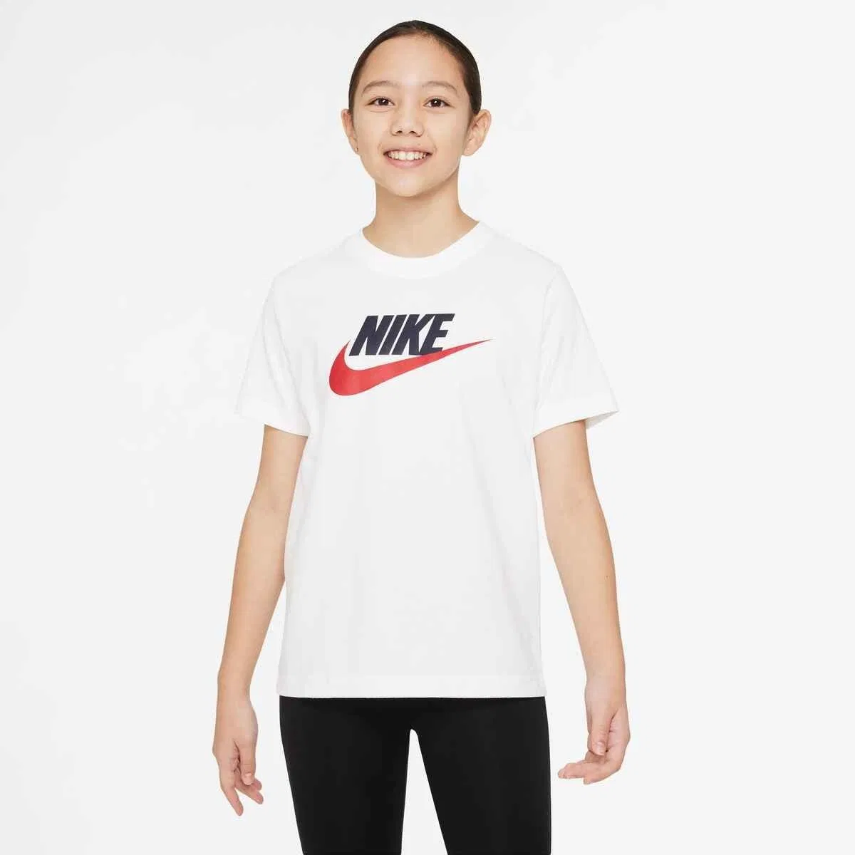 Детская футболка с принтом Sportswear Futura Nike, Weiß