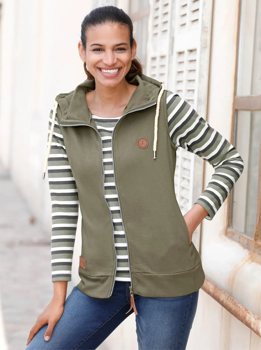 

Жилет-рубашка в стиле casual Casual Looks, хаки