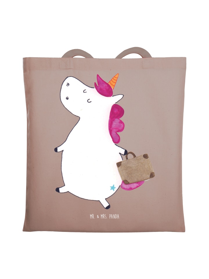 

Mr. & Mrs. Panda Сумка-шоппер с изображением единорога, чемодан без надписи, пастельно-коричневого цвета