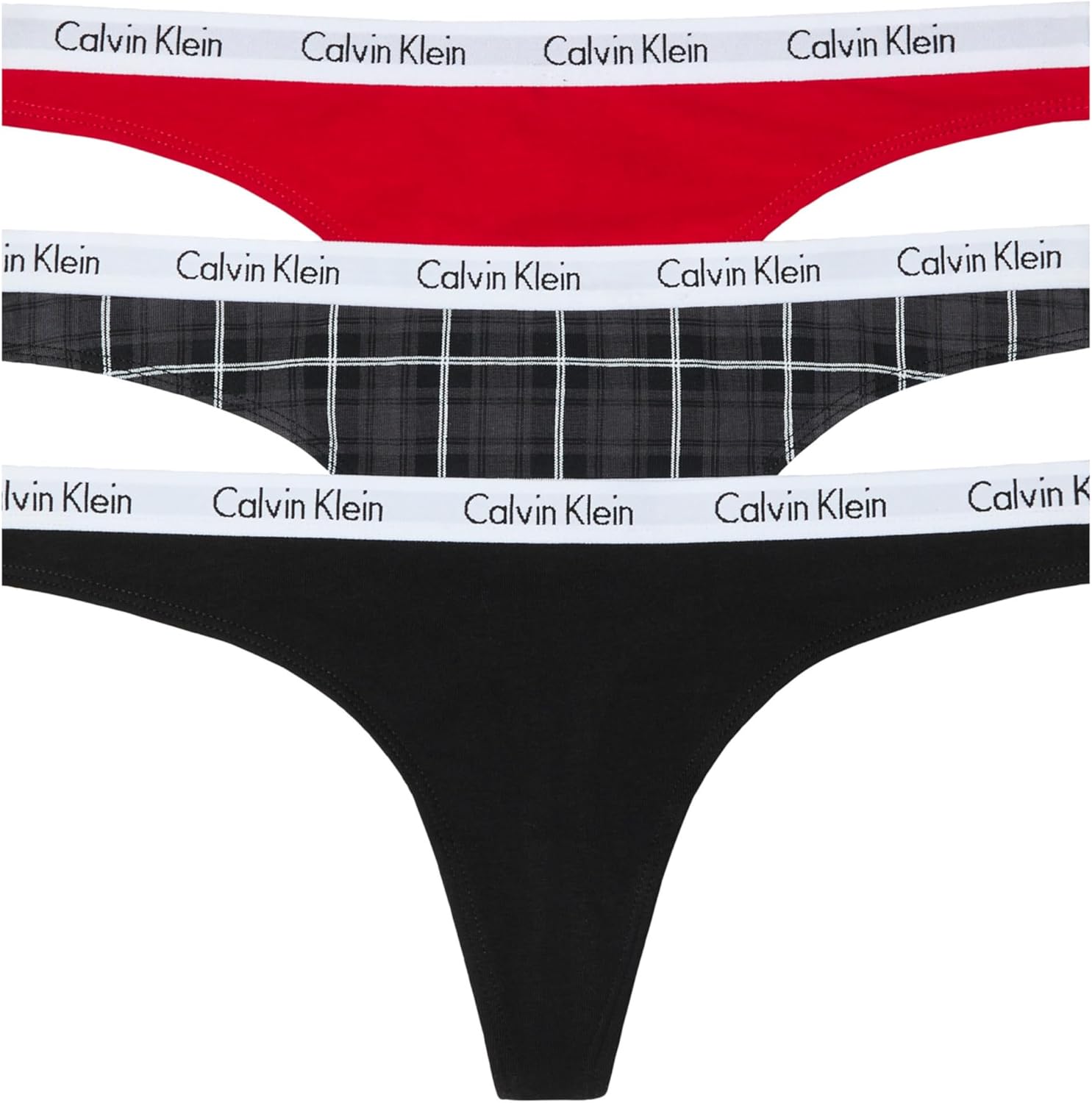 

Женские трусики-стринги Calvin Klein Carousel Logo из хлопка и эластичного хлопка, упаковка, Black/Obsess/Dunn Plaid Black