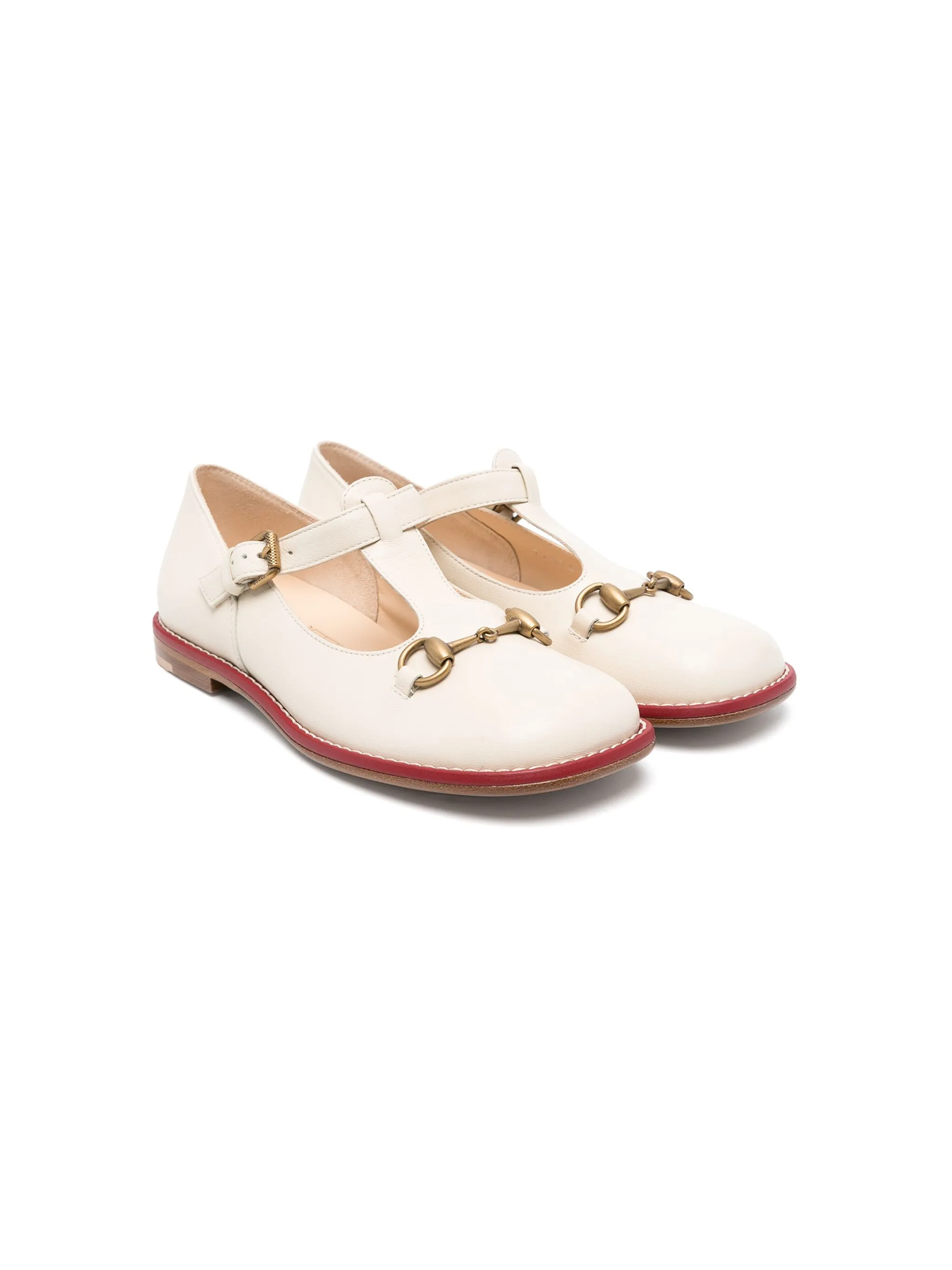 

Лоферы Horsebit Gucci Kids, белый