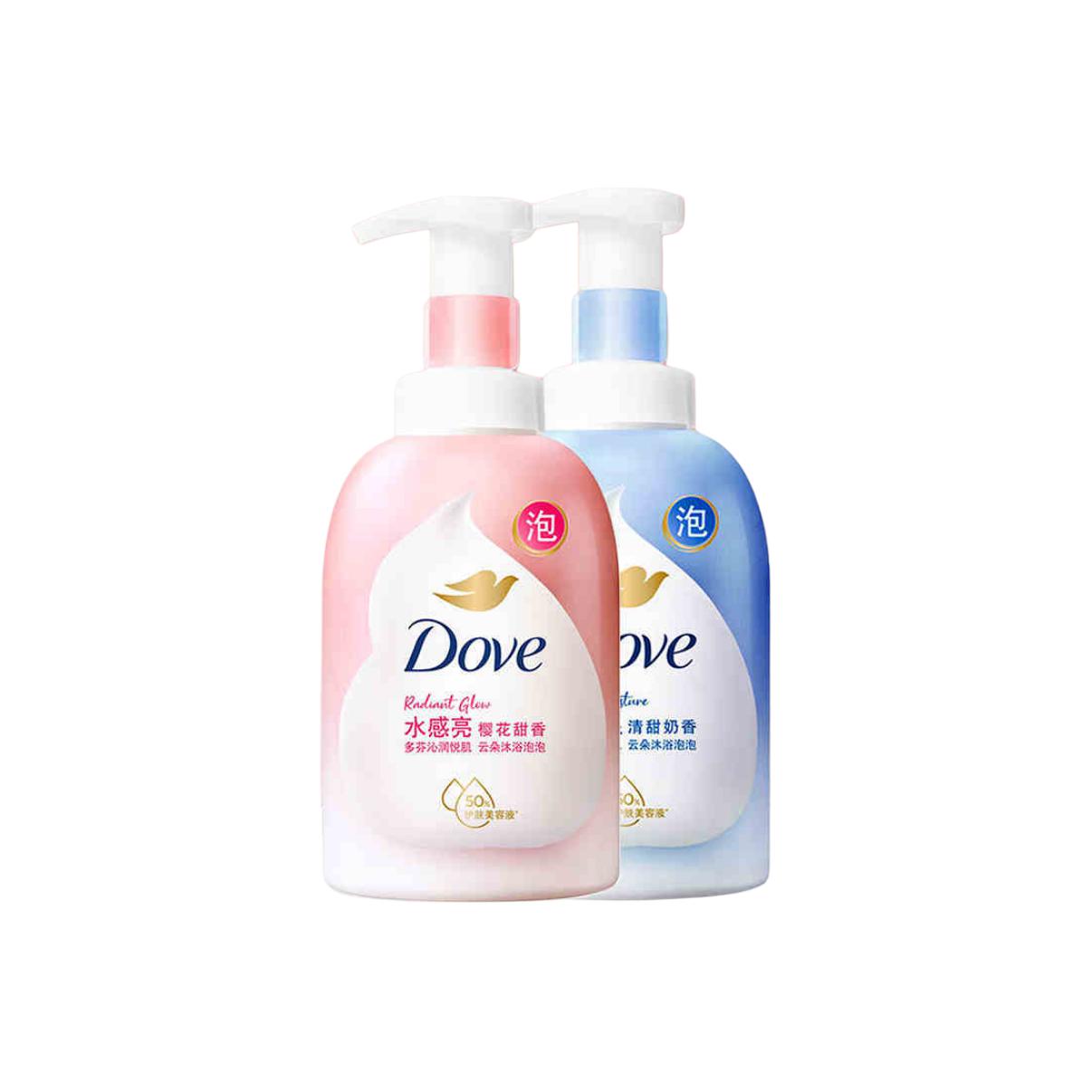 

Гель для душа Cloud Bubbles увлажняющий успокаивающий очищающий Cherry Blossom 400мл*2 Dove