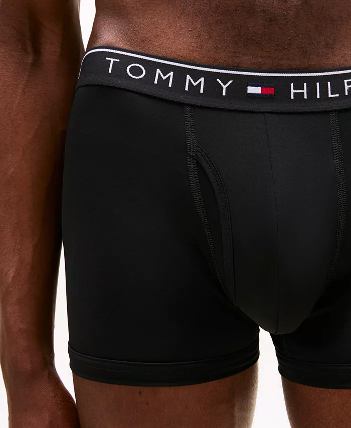 Комплект из 3 мужских микробоксеров с влагоотводящей прослойкой Tommy Hilfiger, черный — фото 4