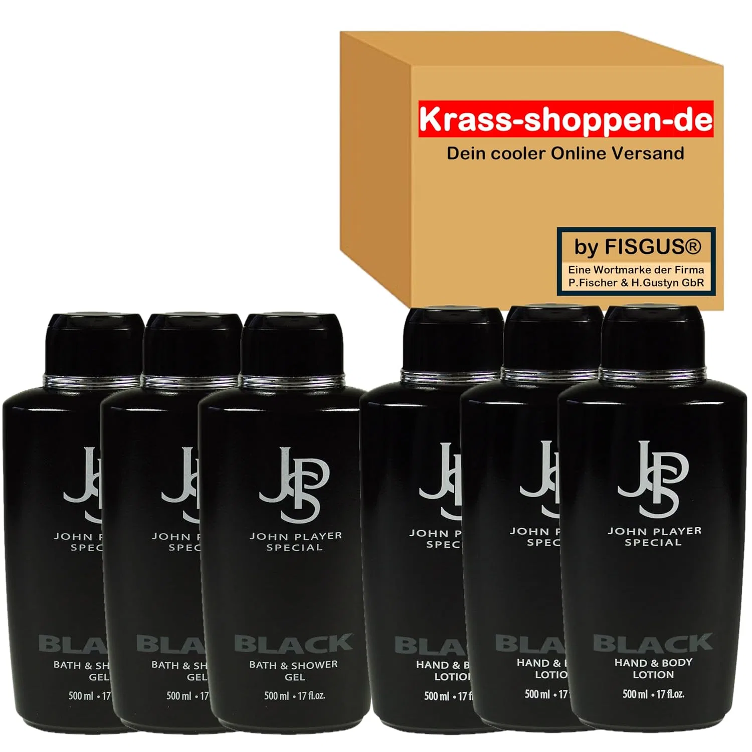Набор гелей для душа и лосьонов для тела John Player Special Black Series Fisgus