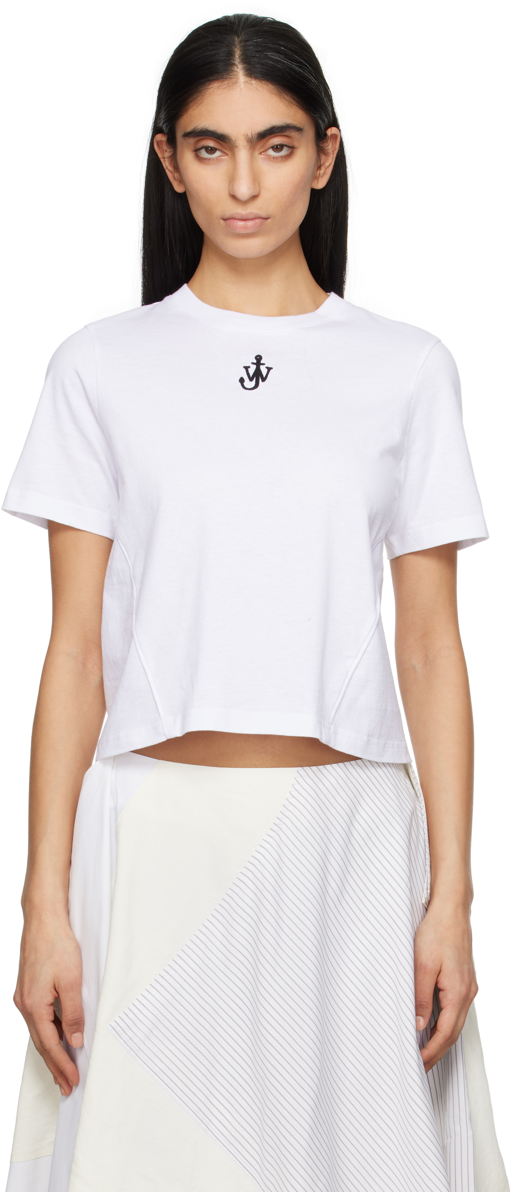 

Укороченная футболка с логотипом Anchor JW Anderson, белый