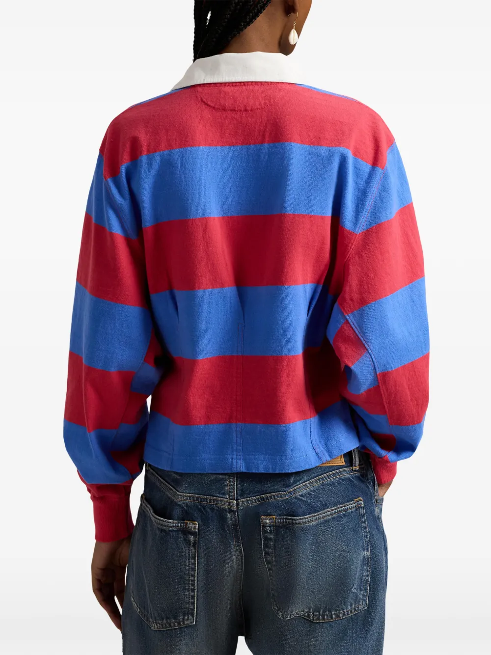 Полосатая рубашка с нагрудным карманом Polo Ralph Lauren, красный — фото 4