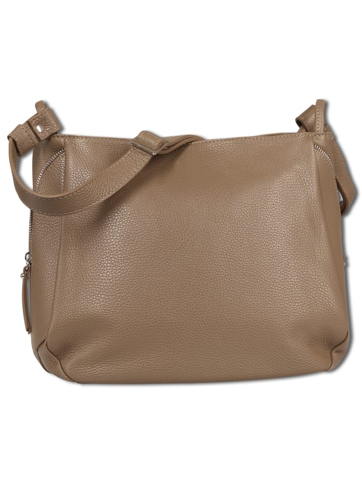 

Сумка через плечо Toscanto, кожа, серо-коричневый/бежевый цвет, примерно 35 см Toscanto