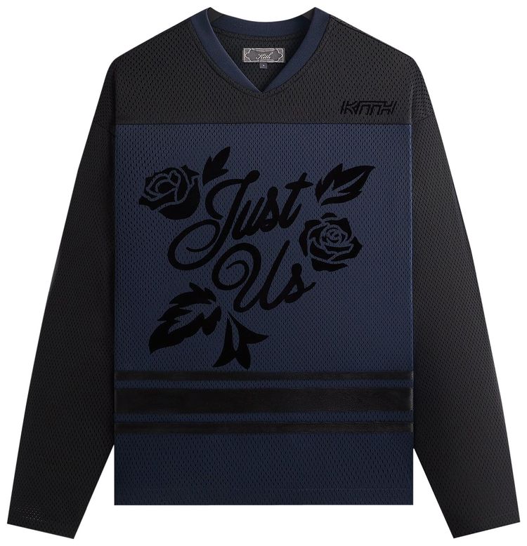 

Футболка с длинными рукавами Kith Malik из сетчатой ткани, модель, черный