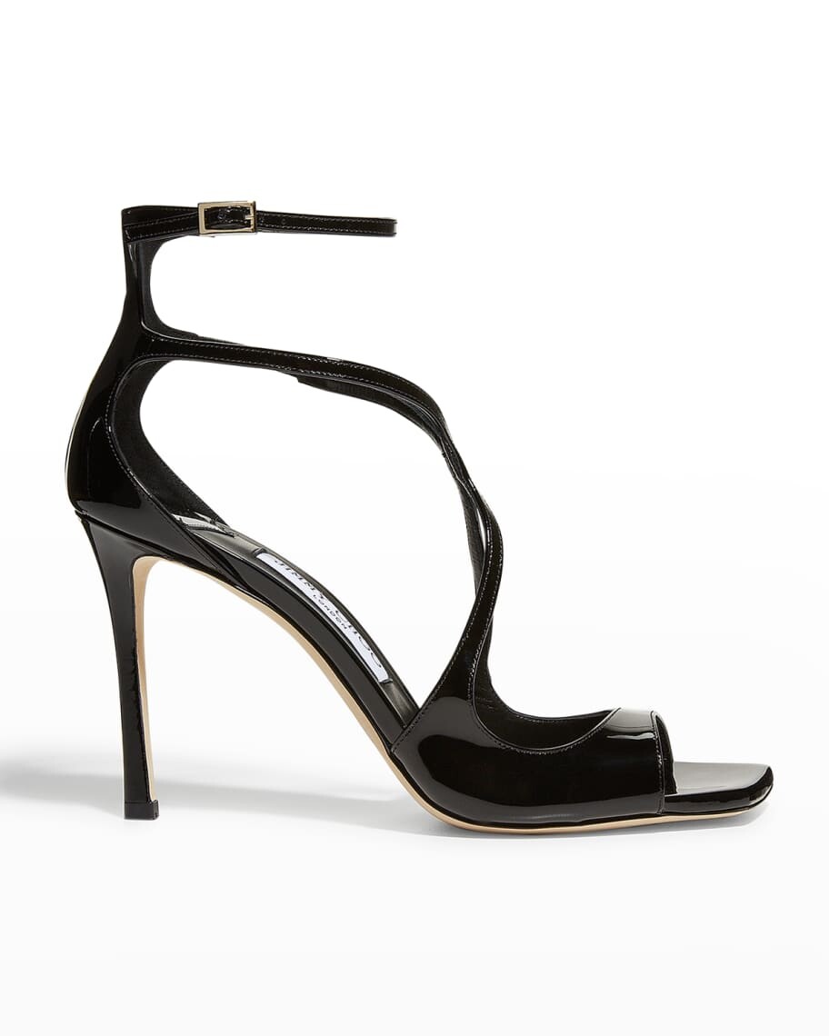 Лакированные сандалии Azia с ремешком на щиколотке Jimmy Choo