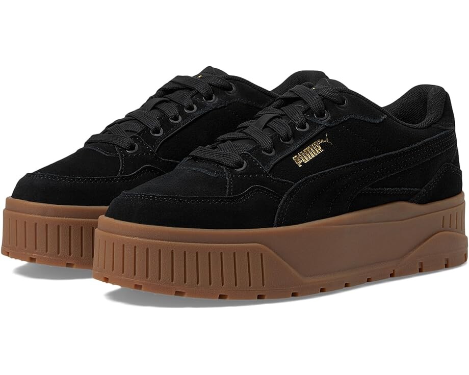 

Кроссовки PUMA Kids Karmen Ii Idol Suede, цвет PUMA Black-PUMA Black-PUMA Gold